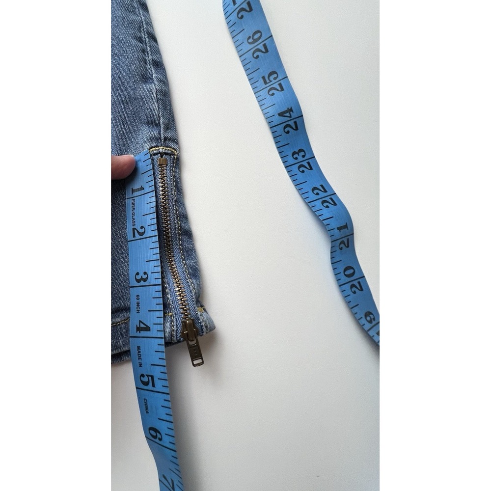CAbi Zip Ankle Mid Rise Sz 8 Women's Light Wash Cropped Stretch Jeans Stye #232 - Picture 11 of 15